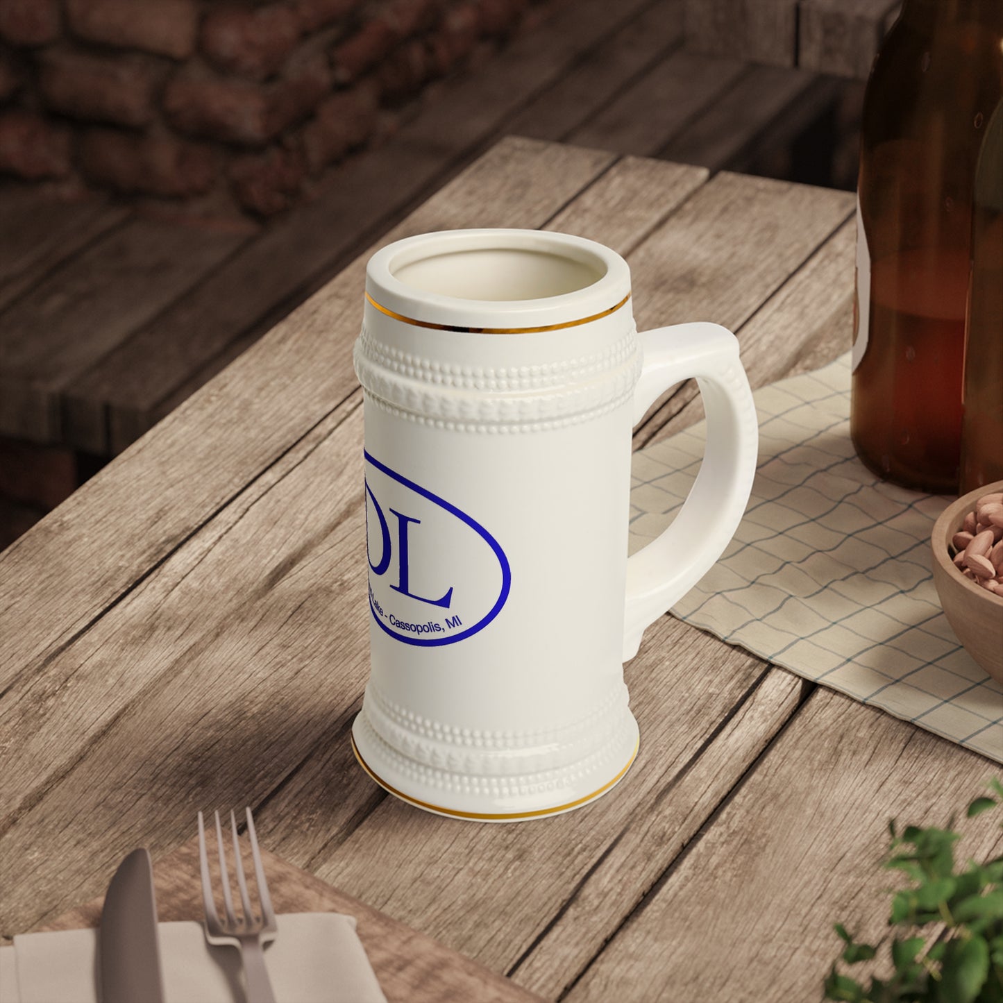 Diamond Lake Oval Logo Beer Stein Mug