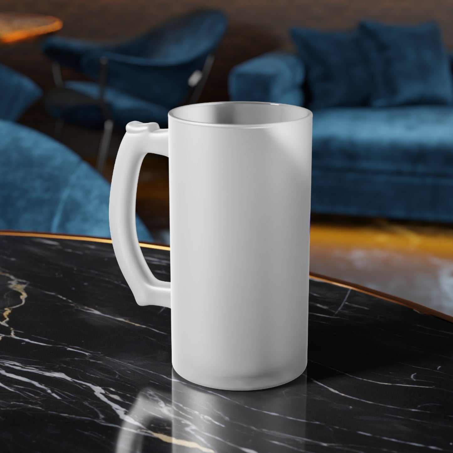 Diamond Lake Frosted Glass Beer Mug