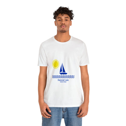 Diamond Lake Sail Boat Unisex Jersey Short Sleeve Tee