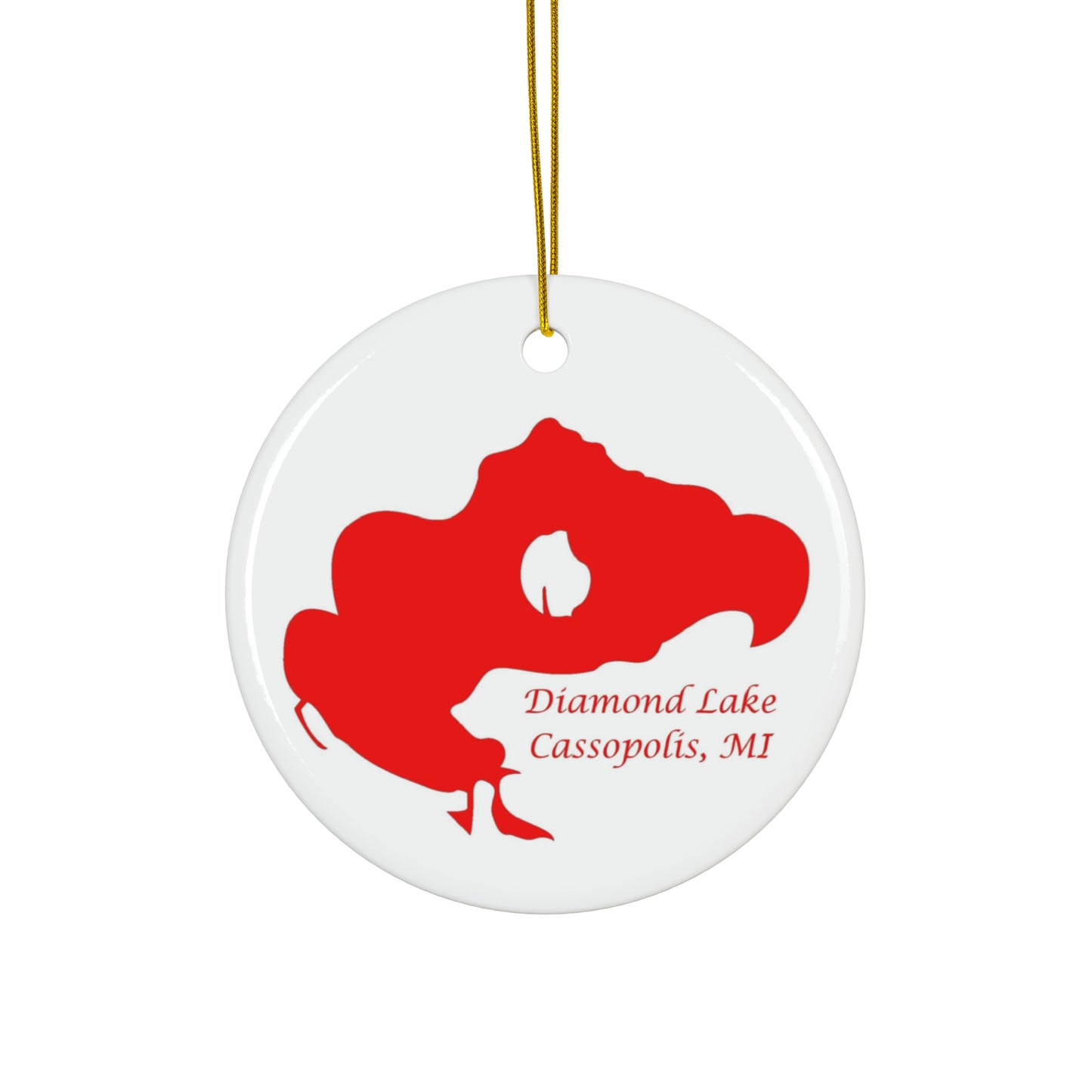 Diamond Lake Ceramic Holiday  Ornaments (1pc, 3pcs, 5pcs, 10pcs)