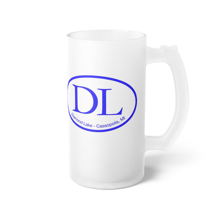 Diamond Lake Frosted Glass Beer Mug