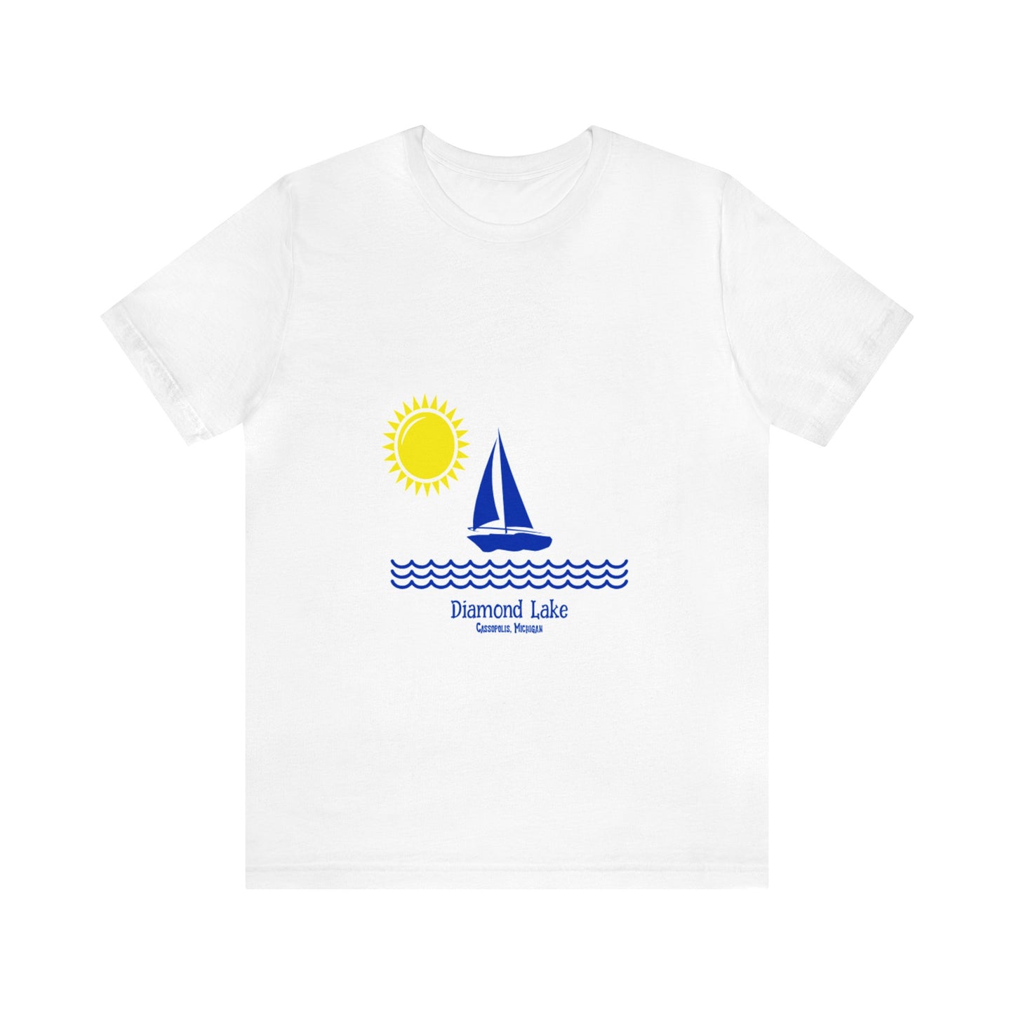 Diamond Lake Sail Boat Unisex Jersey Short Sleeve Tee