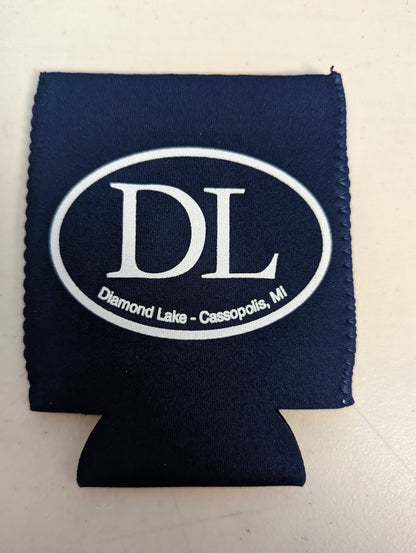 Diamond Lake DL Oval Logo Koozie