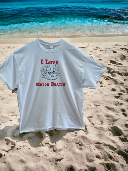 I Love Motor Boatin' Short Sleeve Tee