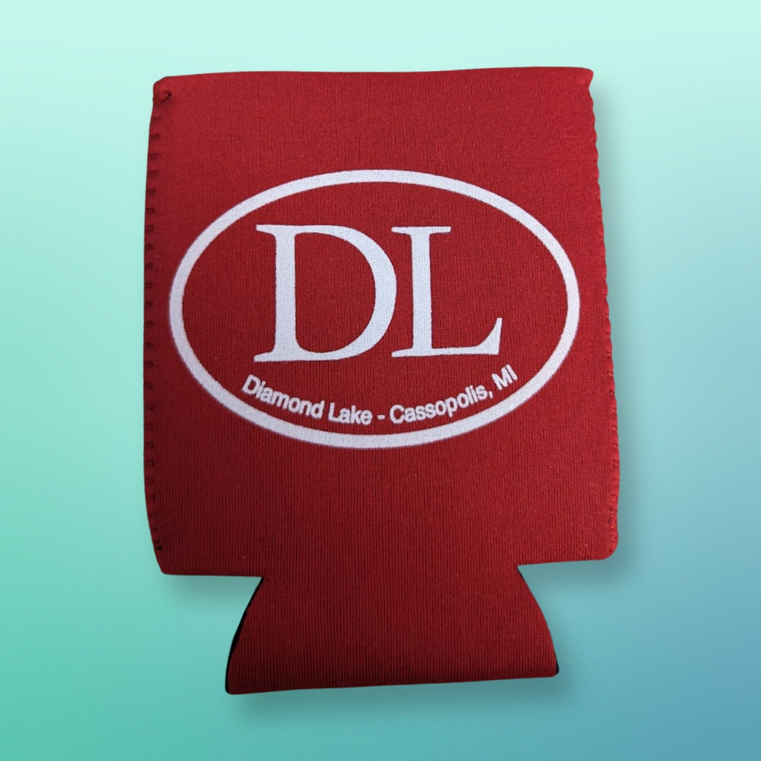 Diamond Lake DL Oval Logo Koozie