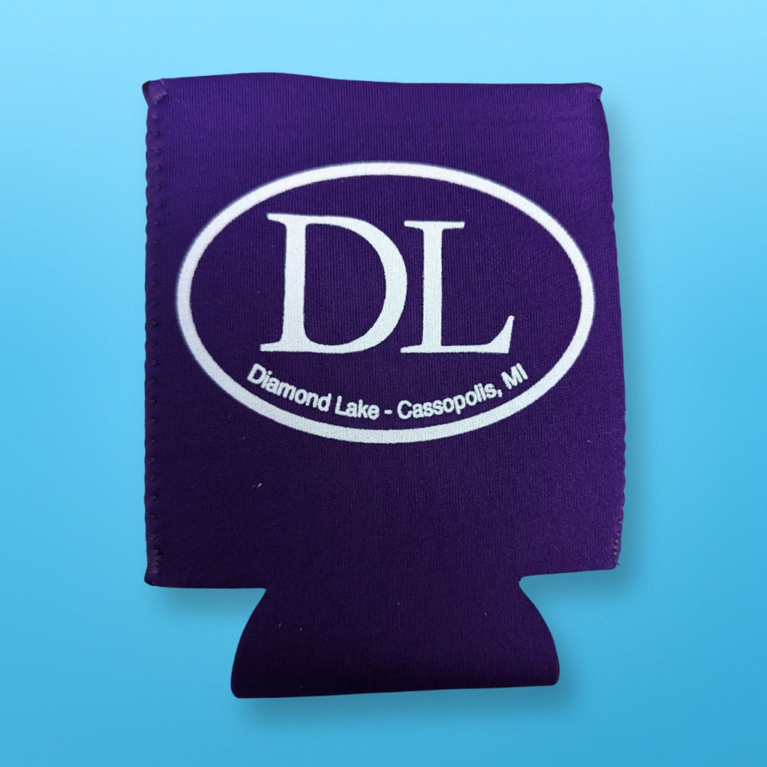 Diamond Lake DL Oval Logo Koozie