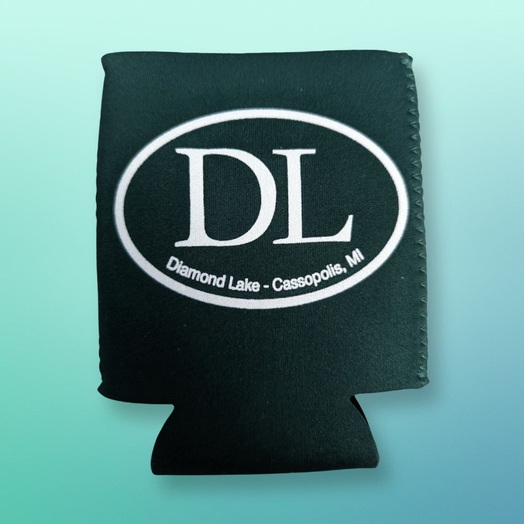 Diamond Lake DL Oval Logo Koozie