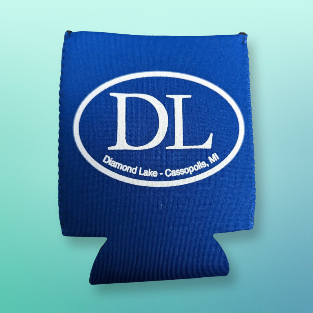 Diamond Lake DL Oval Logo Koozie