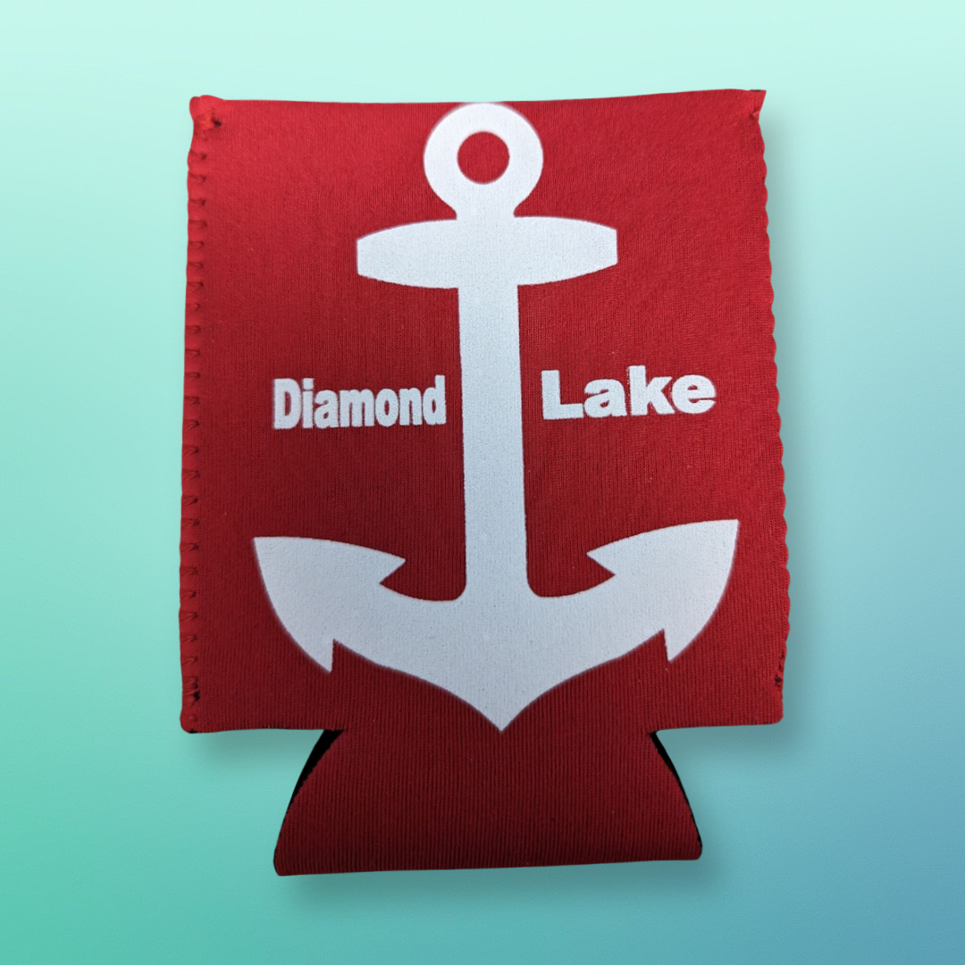 Diamond Lake Anchor Logo Koozie